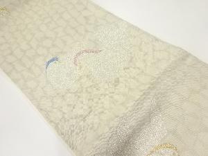 アンティーク　鴛鴦模様織出し袋帯（材料）